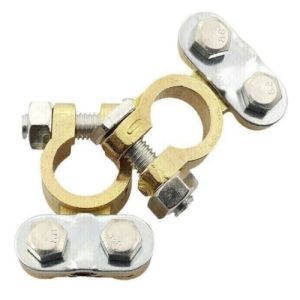 Cặp Ốc Kẹp Cọc Bình Acquy Cho Xe Ô Tô Gồm 1 Đầu Dương (+) Và 1 Đầu Âm (-) Hợp Kim Dẫn Điện