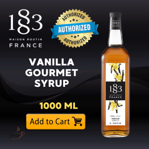MAISON ROUTIN 1883 Vanilla  Syrups 1L  Authentic French Bourbon Flavor for Coffee Milk Tea & Desserts