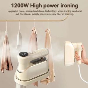 MECOME Handheld Electric Iron Portable Rotatable Mini Steam Iron  1200W Hanging Iron Travel Home