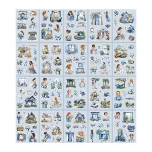 Retro Sticker Girl Character Theme Sticker Reward Sticker Bottle Sticker Decorative Sticker for Journal