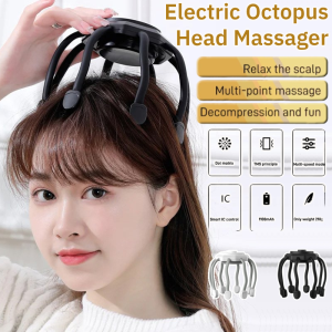 Electric Octopus Head Massager Hair Stimulation Relax Health Care Multi-Function Head Massager