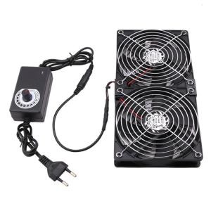 Double 120mm Oil Bearing USB Fan 2750RPM Speed 20CFM Airflow for Routers Set top Boxes and Gaming Consoles
