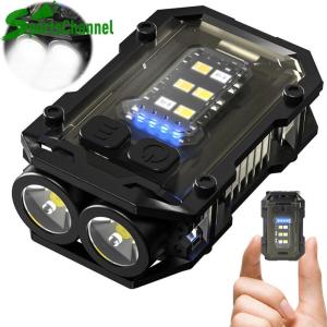 Sáng cao Đèn sạc USB Đèn pin siêu sáng hiển thị điện xách tay đèn móc khóa cho cắm trại câu cá đi bộ