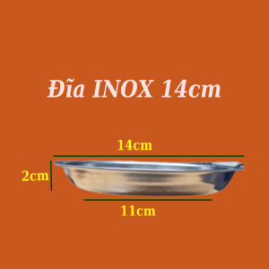 Đĩa inox trơn tròn đơn giảndày từ tính sang trọng đường kính [ 12 14 16 18 20cm ]