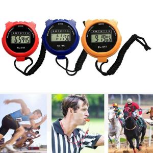 Portable Handheld Sports Stop Watch Coaches Timer Digital Display Fitness Timer Counter Chronograph Stop Watch