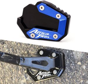 Modeer Compatible with CRF1100L Africa Twin 2019-2024 Motorcycle Kickstand Foot Side Stand Extension Pad Support Plate Pedal CRF 1100 L Accessories (black)