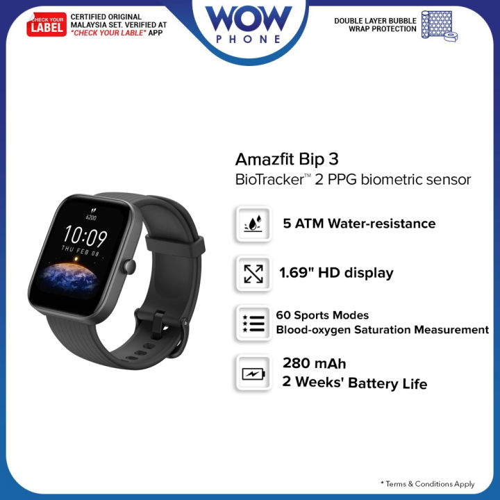 [New Arrival] Amazfit Bip 3 , Original Smart Watch with 1 Year Warranty By Amazfit Malaysia!!!
