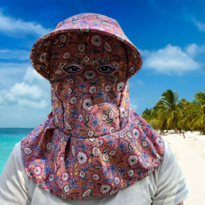 MECOME UV Protection Face Sun Hat Breathable Wide Brim Fishermans Hat Fashion Lightweight Tea Picking Work Hat Summer Outdoor
