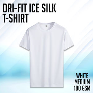 Quaff S - M - L -XL Ice Silk Dri-Fit T-shirt Black/White 180gsm Printable Blank Shirt