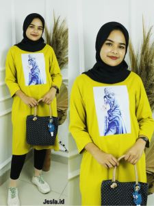 Baju Long Dres Murah Style RATU DRAMA MIDI DRESS KAOS KATUN COMBED 24 S APK SABLON SIZE S M L XL XXL