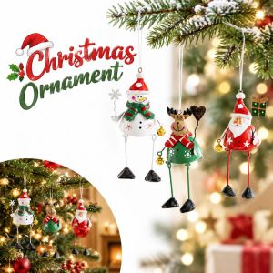 MIRELINA Charm Chuông dây chuyền hình ông già Noel Hoạt hình Sắt Đồ trang trí hình ông già Noel Quà tặng Đồ trang trí treo tường dịp Giáng sinh. Đồ trang trí cây thông Noel