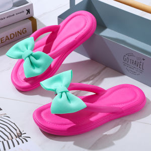 Free Shipping Bowknot Flip-Flops Eva Slippers WomenS Slippers Thick-Soled Non-Slip Fashionable For Outdoor And Indoor Use