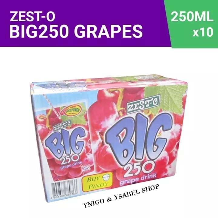 ZESTO BIG READY TO DRINK JUICE 250ML 1 BOX (10 PCS) CHOICE YOUR FLAVOR