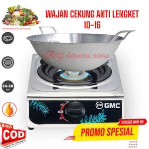 Wajan Kuali Penggorengan Aluminium Cor Ukuran 101112Wajan Cekung Anti Lengket