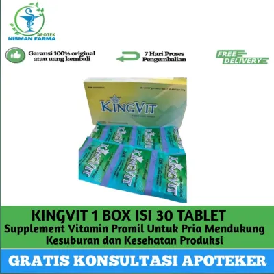 KINGVIT ISI 30 KAPLET - Vitamin Promil Untuk Pria Mendukung Kesuburan dan Kesehatan Reproduksi