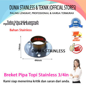 Breket Pipa Topi Stainless 3/4in alat teknik stainless