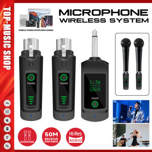 TK-01/TK-02 Mic Converter UHF ไมโครโฟนไร้สายระบบเครื่องส่งสัญญาณ XLR สําหรับกีตาร์มิกเซอร์