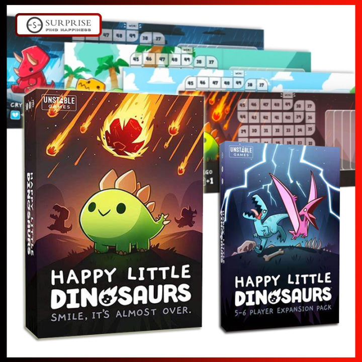 Board Game Happy Little Dinosaurs Base Game Unstable Unicorns & 5-6 ...