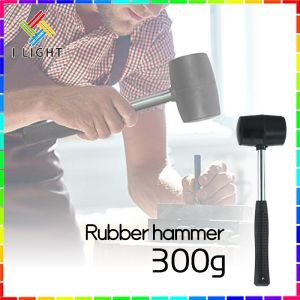 (Fast&COD)Rubber Hammer Steel Handle 300g/450g/750g Rubber Mallet For Tiles