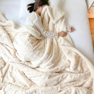 Taffeta Double-Layer Blanket Thickened Sofa Office Nap Blanket Student Dormitory Bed Single Air Conditioning Blanket LZD