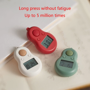 Electronic Counter Digital Tally Counter with 2 Batteries Lanyard Time Display 6 Channel 6-Digit Backlit Counter Clicker