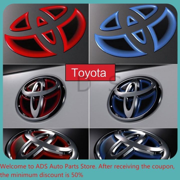 thumbnail image 2 of Toyota Piano Black Rear Emblem With Red Logo – 12cm, Fits Altis Camry – OEM Style 2 of 4