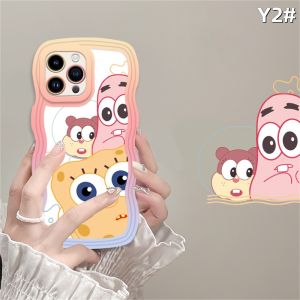 (Lokal Ready) Xinyu Casing hp OPPO A17 A17k OPPO A16 A16K A16e A57 4G A77s A15 A15S A12 A5S A54 A7 A95 A3S A11k A53 A33 A31 2020 A52 A92 F9 A76 A9 2020 Cartoon Patrick Spongebob double-paneled Wave Edge TPU Phone Case
