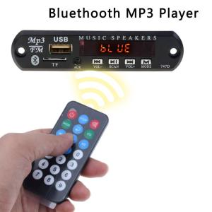Wireless Bluetooth 5.0 MP3 WMA Decoder Board 7V 12V Support USB TF FM Radio Module Color Screen MP3 Player With Remote Control For Car