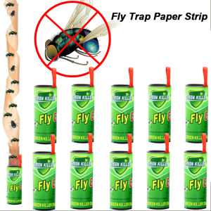 Fly Killer Strips Hang Fly Trap catcher Sticker Fly Paper Tape Ribbon Catcher For Fruit Flies Sticky Fly Traps For Indoors Outdoor