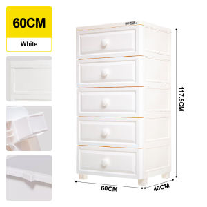 Citylife 283L 5 Tier Plastic Storage Drawer Cabinet Kids Storage Bedroom Organizer Space Saving