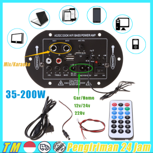 Papan Amplifikasi Daya Audio Bluetooth USB FM Radio TF Player Subwoofer 35W DIY Karaoke Taffstudio Digital Stereo