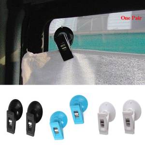 Car Window Mount Suction Clip Auto Towel Ticket Fastener Card Clamp Interior Suction Cup Plastic Vehicle Curtain Fixing Tools Bill Holder