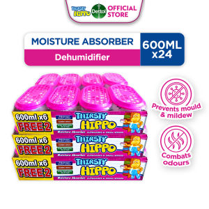 [Bundle of 3] Thirsty Hippo Dehumidifier Moisture Absorber 600ml 8s - Buy 6 Free 2