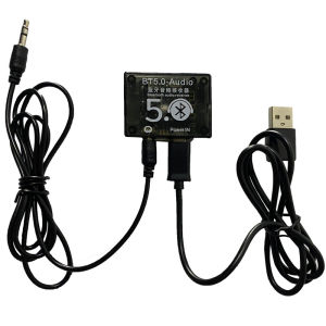 AUX/RCA ตัวรับสัญญาณบลูทูธ 5.0 รับไกล ไม่ง้อสาย สายชาร์จ+สายสัญญาณเสียงปลายคู่+เครื่องรับสัญญาณเสียง (ไม่รวมแบตเตอรี่)