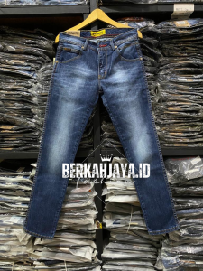 MC WISCER Celana Panjang Pria Jeans Polos Warna Tidak Luntur Bahan Denim Melar Pola Skinny Terbaru