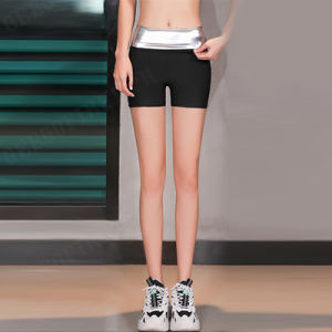 geegofirst Close-fit High Waist Breathable Sweat Shaper Shorts