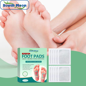 South Moon Ginger Foot Pads Help To Sleep  Stress Relief  Toxin Lymphatic Cleanse Slimming Foot Patch Ginger Adhesive Pads Original Deep Cleaning Foot Patch (10pcs)