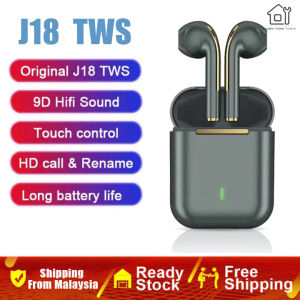 【Shipping from Malaysia】J18 TWS Bluetooth Headphones True Wireless Headphone Earbuds In Ear Handsfree Earphones Ear Buds For Mobile Phone