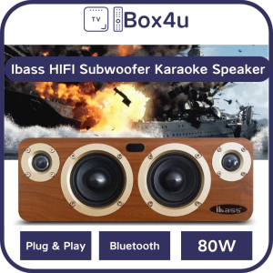 80w IBass SOLO Subwoofer Speaker High-End Wooden Bluetooth home Theater TV SPEAKER Powerful Bass High-volume