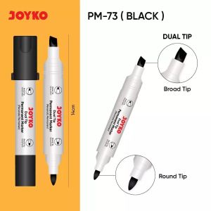JOYKO Permanent Marker PM-73 Dual Tip Spidol 2In1 Permanen Tahan Air
