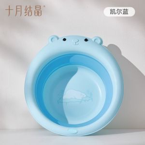 TEN-M JOURNEY Foldable Baby Basin 3L Newborn Baby Wash Basin Portable Baby Bath Tub Space Saving
