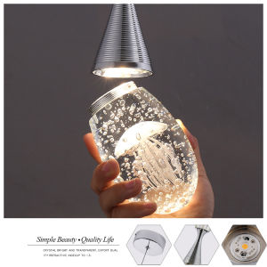Crystal Ceiling pendant Light Mini Hanging lamp For Bar Bedside Jellyfish LED Drop Lighting