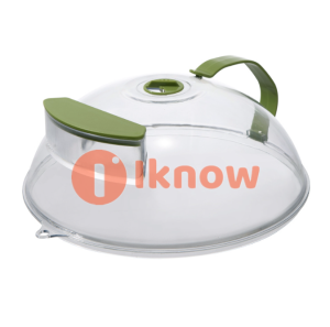 I know Microwave Splatter Cover Transparent Cover Microwave Plate Cover Lid with Handle / Sink and Adjustable Steam Vents Holes Keeps Microwave Oven Clean