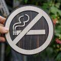 Biển gỗ No Smoking- Cấm hút thuuốc. Tranh gỗ treo tường sang trọng, nhận thiết kế theo yêu cầu. 