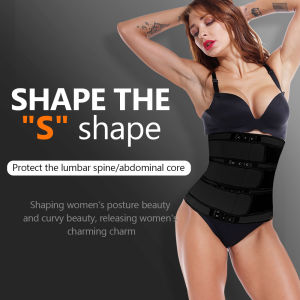 Waist Trainer Corset Sauna Sweat Sports Girdles Gym Fitness Modeling Strap Slimming Shaper Workout Trimmer Belt Shapewear Abdominal Slimming Belt Fitness Body Shaper for Weight Loss Modeling Strap Compression Waist Trimmer
