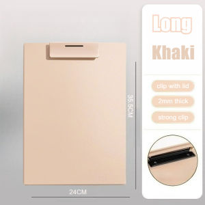 Clipboard Folder Long Clip Board Black File Folder Document Organizer Clip with Lid Paper Organizer 35x24CM
