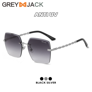 Grey Jack Sunglasses Kacamata Hitam Anti UV Protection Model Kotak Besar Design Unik 31832