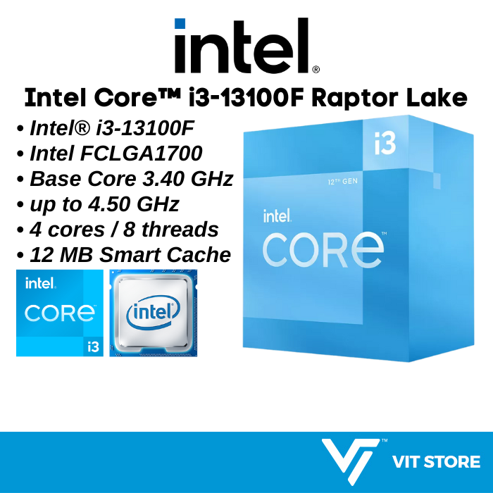 13th Gen Intel Core I3 13100 I3 13100f Desktop Processor Cpu Lga1700 4 Cores 8 Threads Lazada 0638