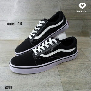 Sneakers VANS OLD SKOOL Classic OG VX204 | Mono Hitam Putih | Alwiestore