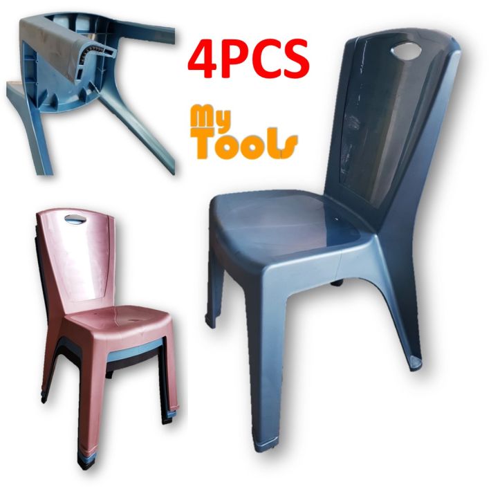 Mytools 4PCS Classy Heavy Duty Plastic Dining Chair Chairs Plastic
